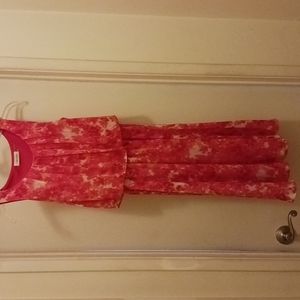 Calvin Klein pink flowy dress size 2